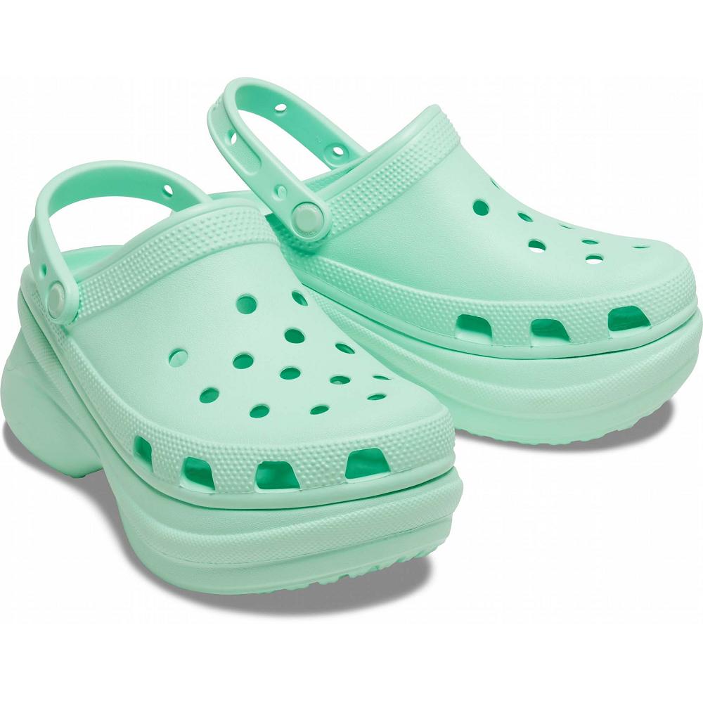 Mint Women's Crocs Classic Bae Clog Wedges | NZ 0636SGLO